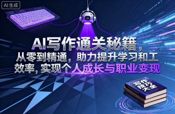 AI写作通关秘籍，从零到精通，助力提升学习和工作效率，实现个人成长与职业变现-大熊网创