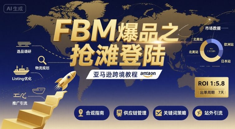 FBM爆品之抢滩登陆-亚马逊跨境教程-大熊网创