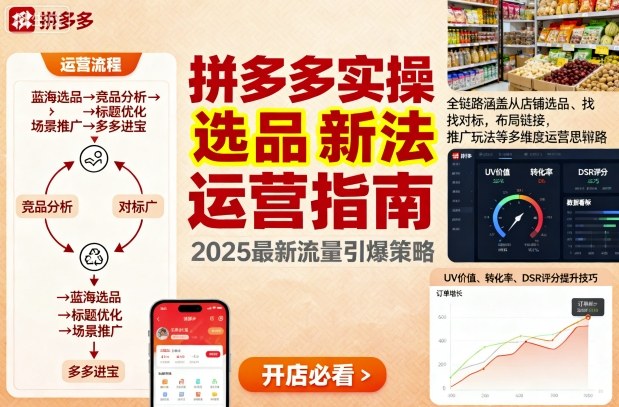 王校长9月12拼多多实操新玩法，全链路涵盖从店铺选品、找对标，布局链接，推广玩法等多维度运营思路-大熊网创