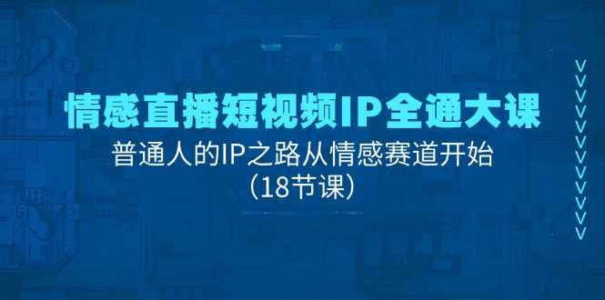 （11497期）情感直播短视频IP全通大课，普通人的IP之路从情感赛道开始（18节课）-大熊网创