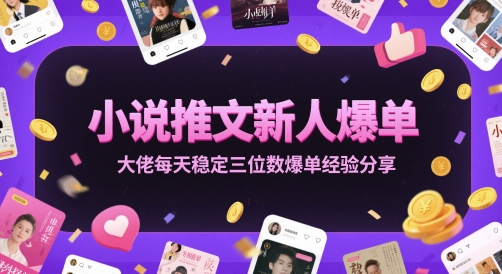 小说推文新人爆单大佬每天稳定三位数爆单经验分享-大熊网创