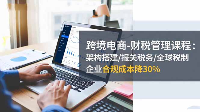 跨境电商-财税管理课程：架构搭建/报关税务/全球税制，企业合规成本降30%-大熊网创