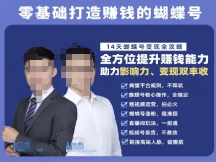 蝴蝶号专栏-视频号运营教程，零基础打造挣钱的蝴蝶号，14天蝴蝶号变现全攻略-大熊网创