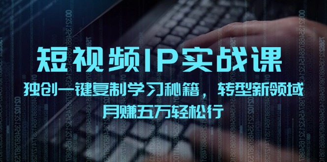 （12193期）短视频 IP实战课，独创一键复制学习秘籍，转战新领域，月赚五万轻松行-大熊网创