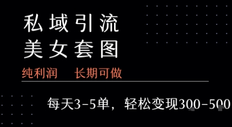 私域卖套图每天3-5单 每单利润99-2张+-大熊网创