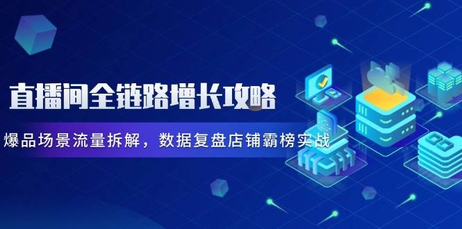 （14721期）直播间全链路增长攻略，爆品场景流量拆解，数据复盘店铺霸榜实战-大熊网创