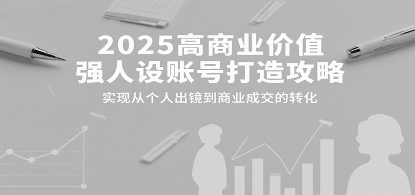 2025高商业价值强人设账号打造攻略，实现从个人出镜到商业成交的转化-大熊网创