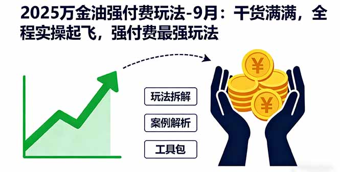 2025万金油强付费玩法-9月：干货满满，全程实操起飞，强付费最强玩法-大熊网创