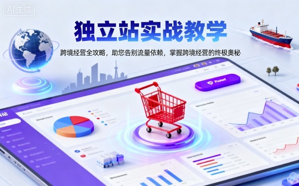 独立站实战教学，跨境经营全攻略，助您告别流量依赖，掌握跨境经营的终极奥-大熊网创