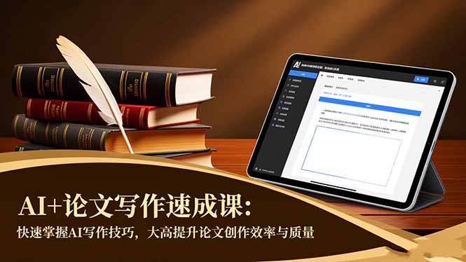 AI+论文写作速成课：快速掌握AI写作技巧，大幅提升论文创作效率与质量-大熊网创
