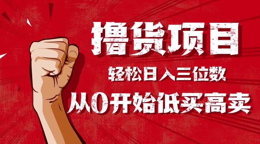 手把手教你撸货，从0开始低买高卖，小白轻松实现日入三位数!!!-大熊网创