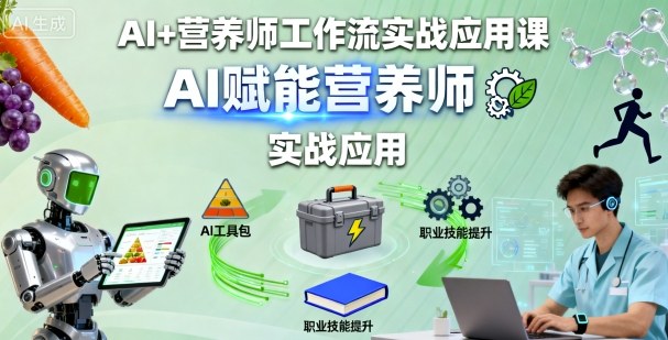 AI+营养师工作流实战应用课，AI赋能营养师-大熊网创