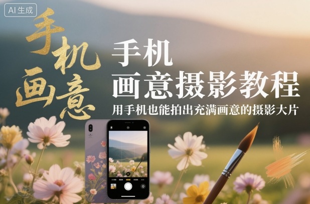 手机画意摄影教程，用手机也能拍出充满画意的摄影大片-大熊网创