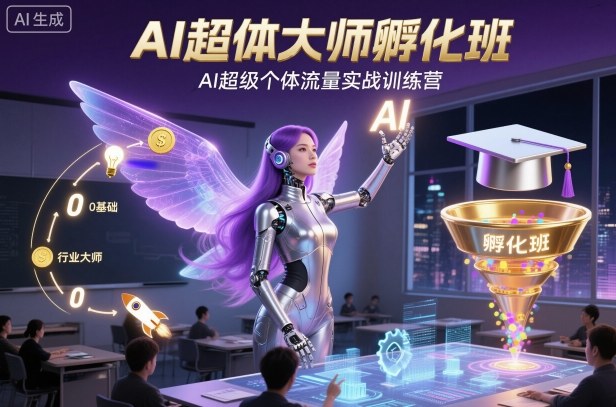 AI超体大师孵化班，AI超级个体流量实战训练营-大熊网创