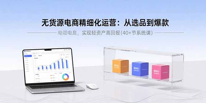 无货源电商精细化运营：从选品到爆款，实现轻资产高回报(40+节系统课-大熊网创