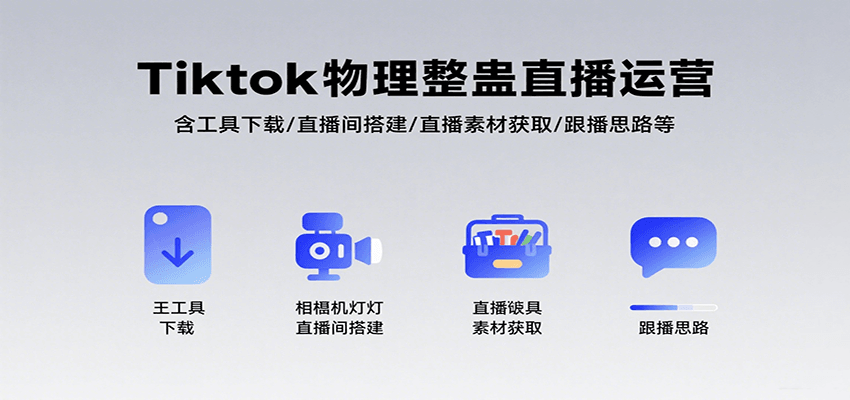 Tiktok物理整蛊直播运营，包含工具下载/直播间搭建/直播素材获取/跟播思路等-大熊网创