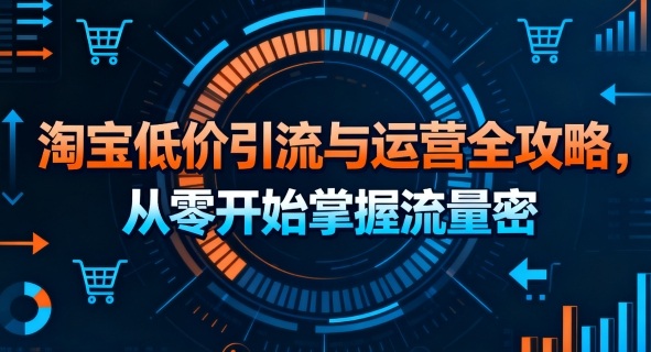 淘宝低价引流与运营全攻略，从零开始掌握流量密码-大熊网创