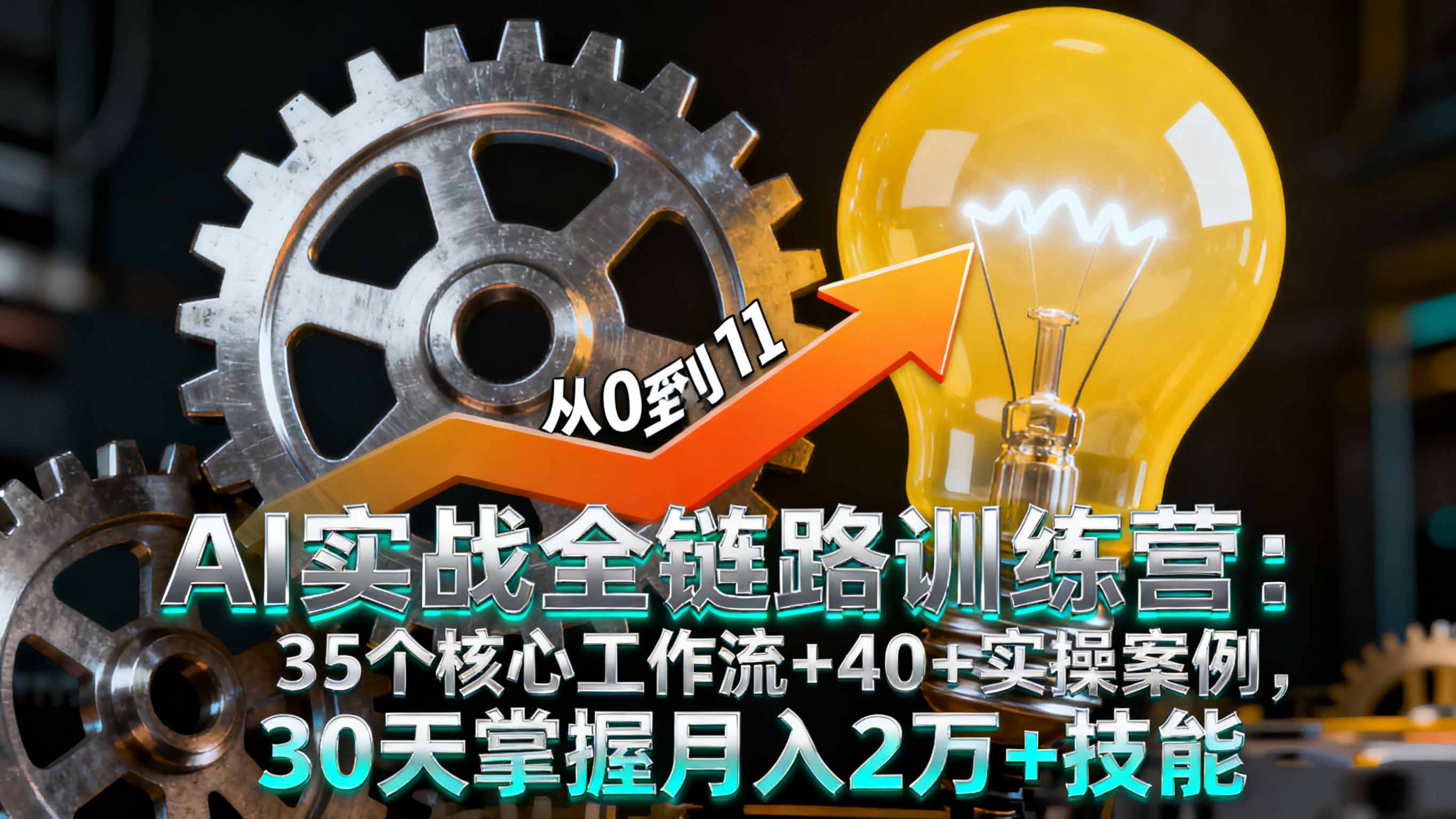 AI实战全链路训练营：35个核心工作流+40+实操案例，30天掌握月入2万+技能-大熊网创
