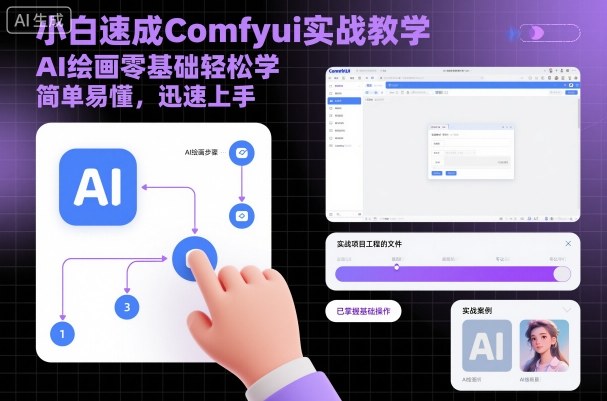 小白速成Comfyui实战教学，AI绘画零基础轻松学，简单易懂，迅速上手-大熊网创