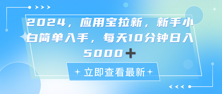（11236期）2024应用宝拉新，真正的蓝海项目，每天动动手指，日入5000+-大熊网创