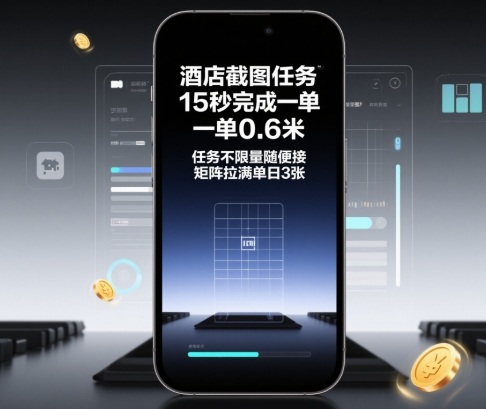酒店截图任务，15秒完成一单，一单0.6米，任务不限量随便接，矩阵拉满单日3张【揭秘】-大熊网创