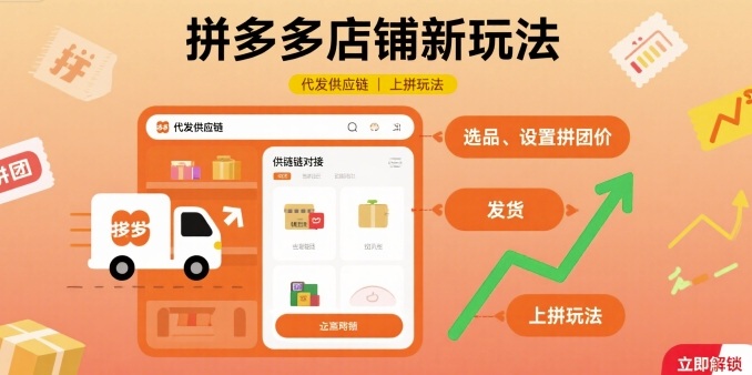 拼多多店铺新玩法，代发供应链上拼玩法-大熊网创