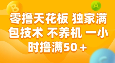 零撸天花板，独家满包技术 不养机 一小时撸满50+【揭秘】-大熊网创