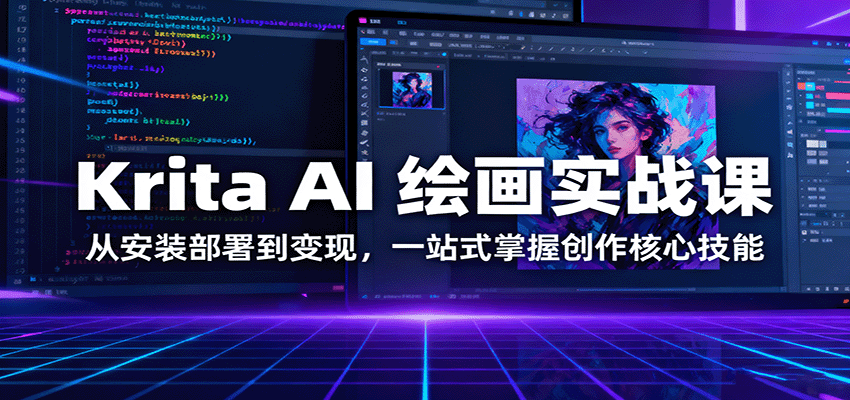 Krita AI 绘画实战课：从安装部署到变现，一站式掌握创作核心技能-大熊网创