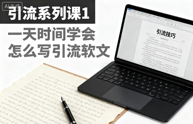 引流系列课1，一天时间学会怎么写引流软文-大熊网创