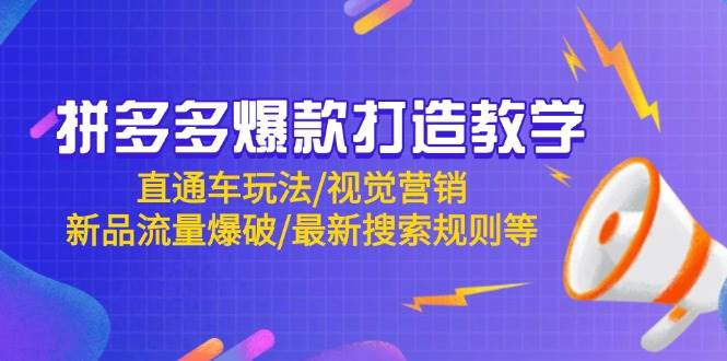 （14681期）拼多多爆款打造教学：直通车玩法/视觉营销/新品流量爆破/最新搜索规则等-大熊网创