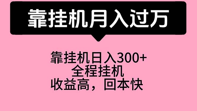 （10572期）靠挂机，月入过万，特别适合宝爸宝妈学生党，工作室特别推荐-大熊网创