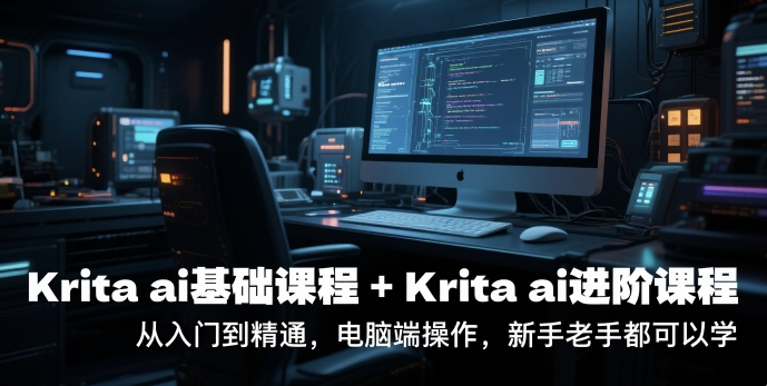 krita ai基础课程+Krita ai进阶课程，从入门到精通，电脑端操作，新手老手都可以学-大熊网创