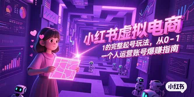 （15230期）小红书虚拟电商，从0-1的完整起号玩法，一个人运营账号爆赚指南-大熊网创