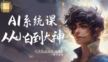AI系统课程，从小白到大神系统学AI，AI声音-AI绘画-AI视频一门课全掌握-大熊网创