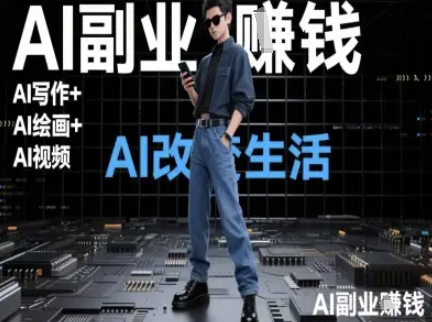 AI改变生活(Ai写作+AI绘画+Ai视频)，AI副业挣钱-大熊网创