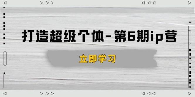 （14015期）打造 超级个体-第6期ip营：商业认知,产品设计,成交演练,解决知识变现难题-大熊网创