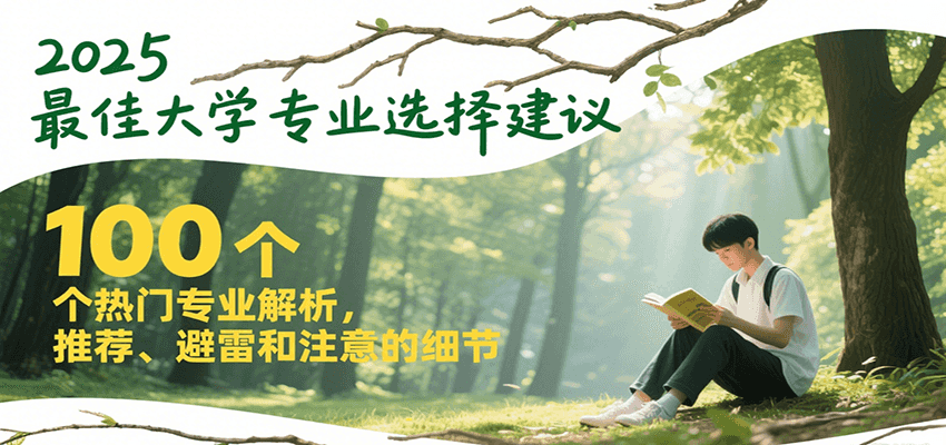 2025最佳大学专业选择建议，100个热门专业解析，推荐、避雷和注意的细节-大熊网创
