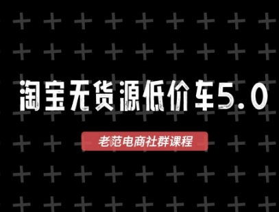 淘宝无货源2025VIP教程，最新的淘宝无货源课程，1688代发，蓝海选品，零成本创业首选-大熊网创