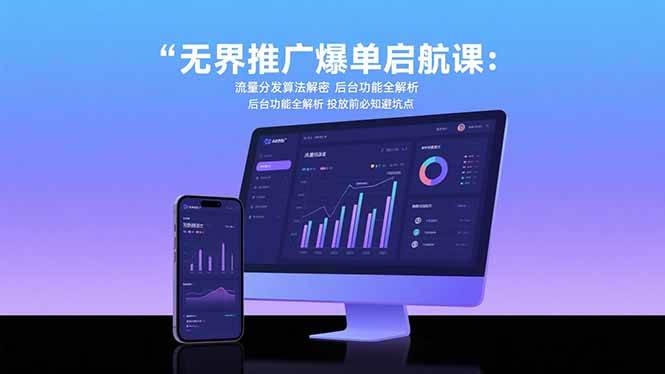 （15567期）无界推广爆单启航课：流量分发算法解密 后台功能全解析 投放前必知避坑点-大熊网创