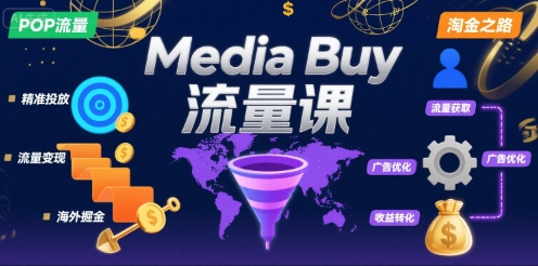 Media Buy之POP流量课，带你开启海外Media Buy淘金之路-大熊网创