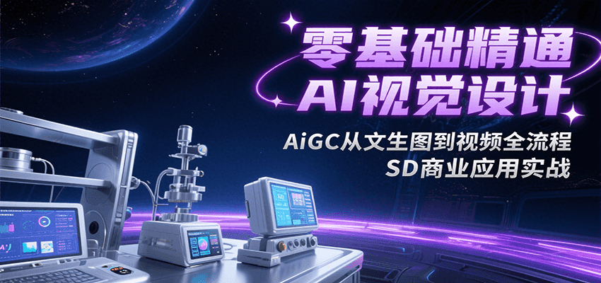 零基础精通AI视觉设计，AiGC从文生图到视频全流程，SD商业应用实战-大熊网创