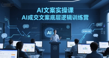 AI文案实操课，AI成交文案底层逻辑训练营-大熊网创