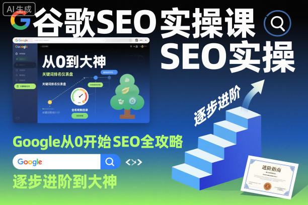 谷歌SEO实操课，Google从0开始SEO全攻略，逐步进阶到大神-大熊网创