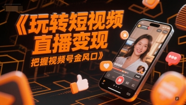 玩转短视频直播变现，把握视频号金风口-大熊网创