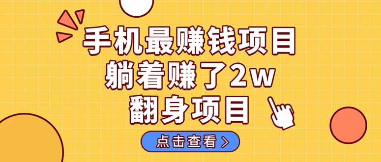 （14539期）暴利项目，手机一键代发视频被动收入1000+，零成本做老板长期管道收益！-大熊网创