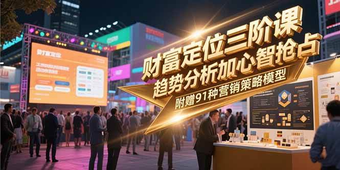 （15219期）财富定位三阶课，趋势分析加心智抢占，附赠91种营销策略模型-大熊网创