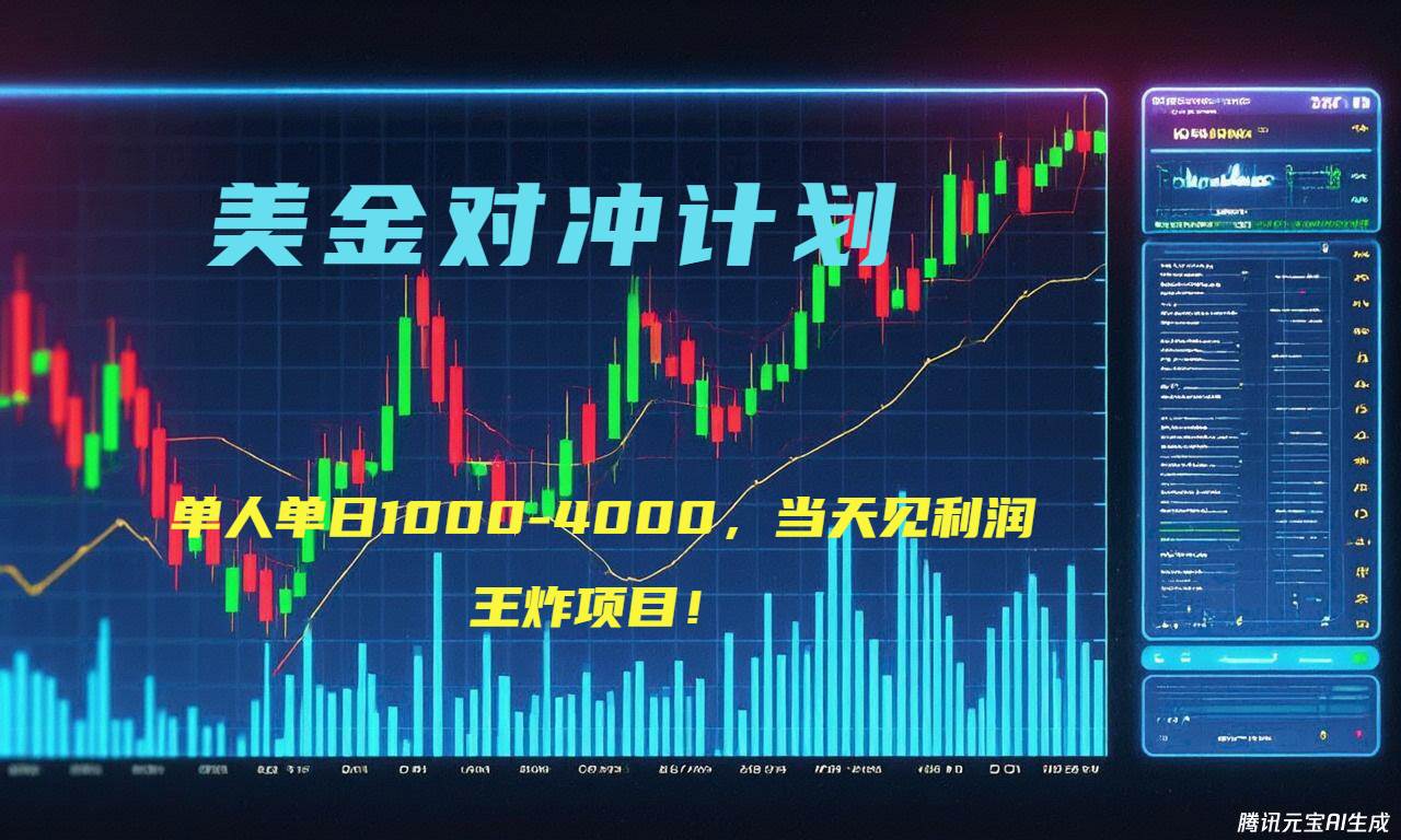 （15333期）2025年最暴力项目“美金先登计划”最新最强对冲战法，每日实际收益1K-4K-大熊网创