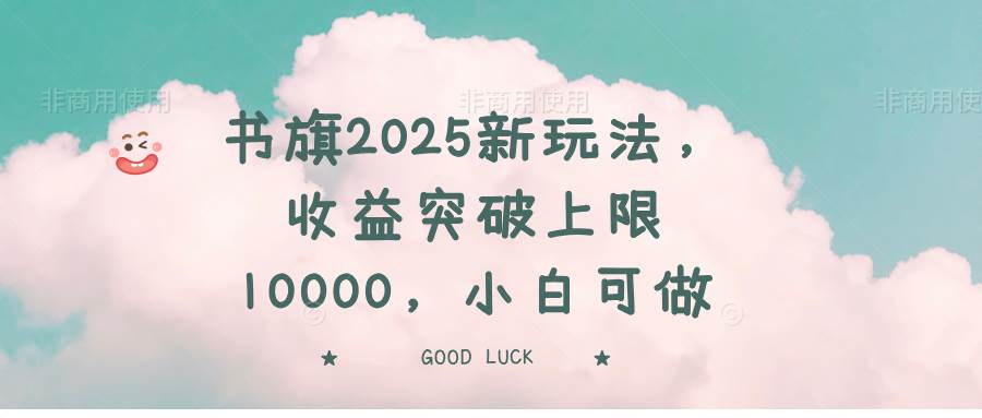 （14519期）书旗2025新玩法，收益突破上限10000，小白可做-大熊网创