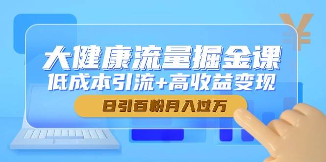 （14811期）大健康流量掘金课，低成本引流+高收益变现，日引百粉月入过万-大熊网创