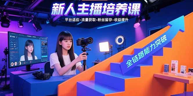 （15701期）新人主播培养课：平台适应-流量获取-粉丝留存-收益提升 全链路能力突破-大熊网创